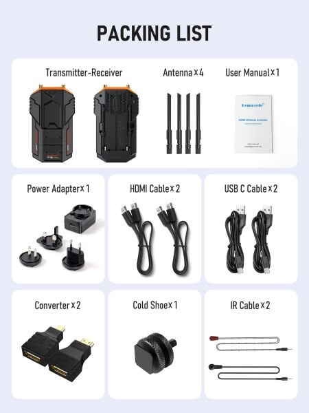 LEMORELE R100 1080 HDMI Kablosuz Görüntü Aktarım Cıhazı