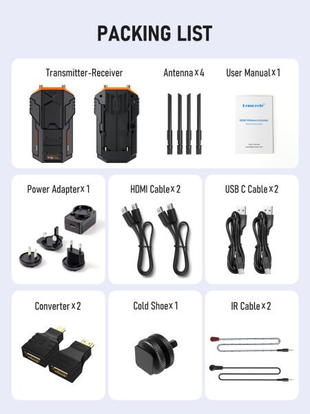 LEMORELE R100 1080 HDMI Kablosuz Görüntü Aktarım Cıhazı