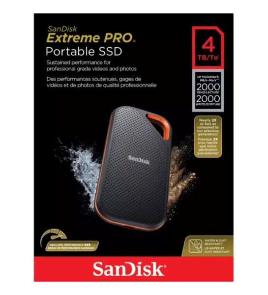 SanDisk 4TB V2 Extreme Portable SSD Disk (2000/MB/s)