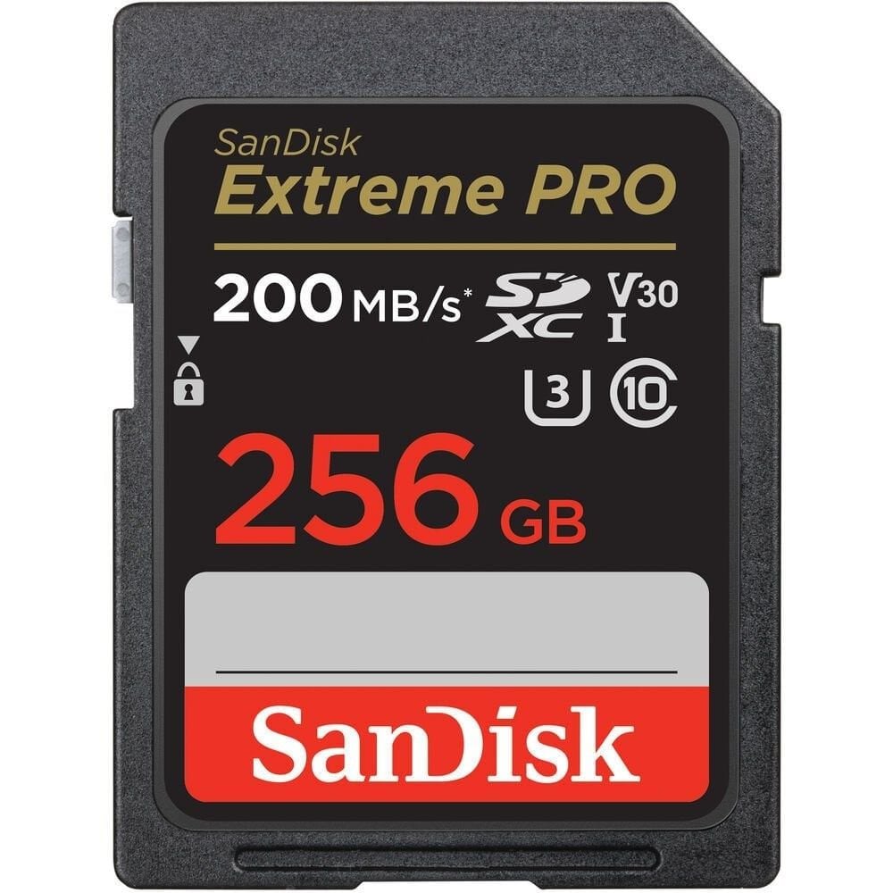 SanDisk 256GB V30 Extreme Pro SDHC/SDXC Hafıza Kartı 200MB/s