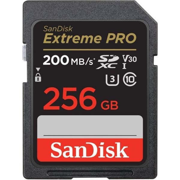 SanDisk 256GB V30 Extreme Pro SDHC/SDXC Hafıza Kartı 200MB/s