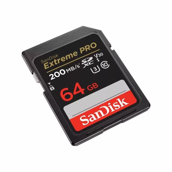 SanDisk 64GB V30 Extreme Pro SDHC/SDXC Hafıza Kartı 200MB/s