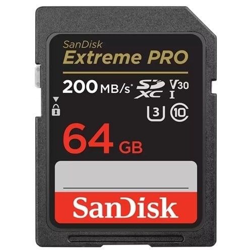 SanDisk 64GB V30 Extreme Pro SDHC/SDXC Hafıza Kartı 200MB/s