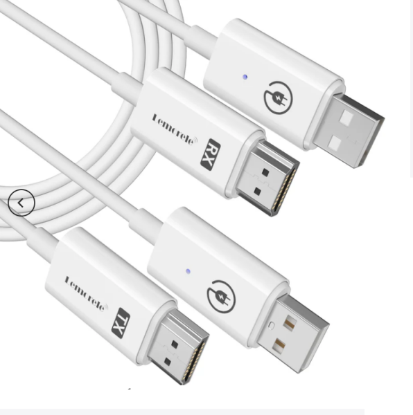 LEMORELE P100  1TX & 1RX Kablosuz HDMI/USB C Görüntü Aktarım Cıhazı