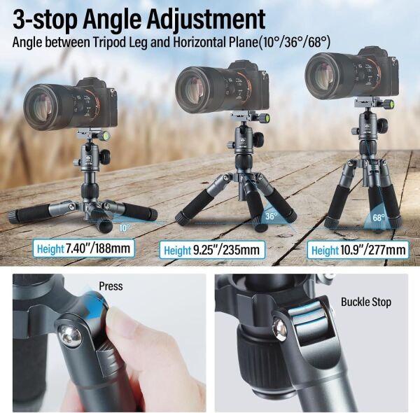 Sirui TT-50 Compact Mini Masaüstü Tripodu (Mat Gri)