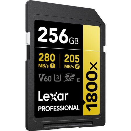 Lexar SD 256GB Professional 1800x UHS-II SDXC Hafıza Kartı (GOLD Serisi)